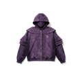 FORGET RED ZIP HOODIE-Purple