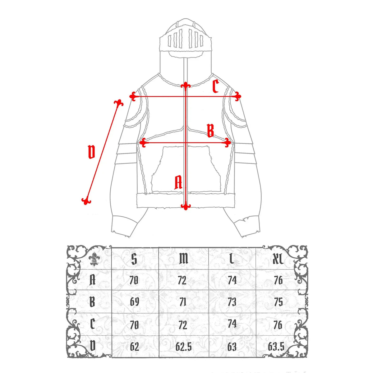 GREY KNIGHT FULL ZIP HOODIE